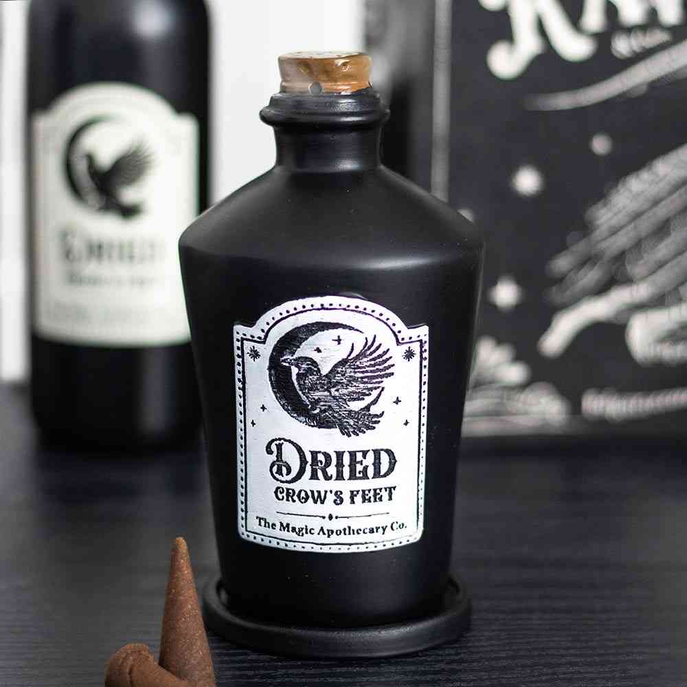 Something Different - Dried Crow's Feet Incense Cone Holder Weihrauchhalter - Schwarz